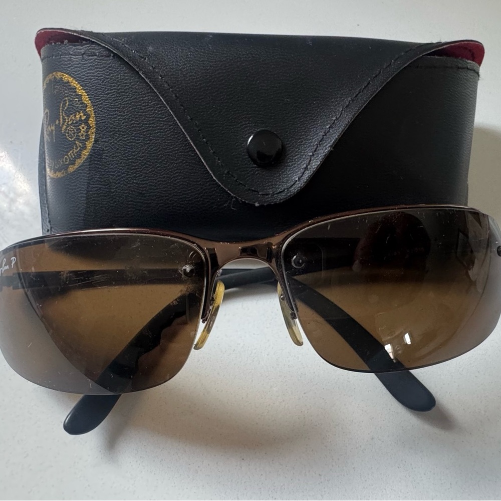 Men's Brown Gradient Lens Sunglasses with Black Case
